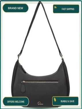 Crescent Shoulder Bag Vegan Leather Hobo Crossbody Purse Minimalist Adjustable
